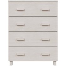 Hull Wooden Chest Of 4 Drawers In White