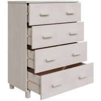 Hull Wooden Chest Of 4 Drawers In White