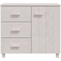 Hull Wooden Sideboard With 1 Door 3 Drawers In White