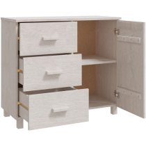 Hull Wooden Sideboard With 1 Door 3 Drawers In White