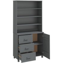 Hull Wooden Display Cabinet With 1 Door 3 Drawers In Dark Grey