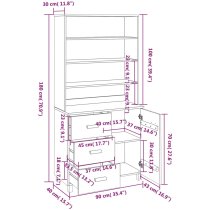 Hull Wooden Display Cabinet With 1 Door 3 Drawers In Dark Grey