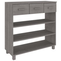 Hull Wooden Console Table With 3 Drawer In Light Grey