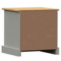 Vidor Wooden Bedside Cabinet With 2 Drawer In Grey Brown