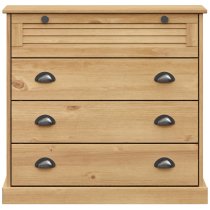 Vidor Wooden Chest Of 4 Drawers In Brown