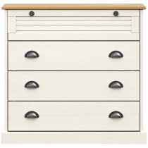 Vidor Wooden Chest Of 4 Drawers In White Brown