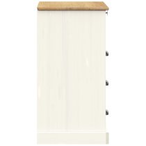 Vidor Wooden Chest Of 4 Drawers In White Brown