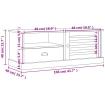 Vidor Wooden TV Stand With 1 Door 1 Drawer In Brown