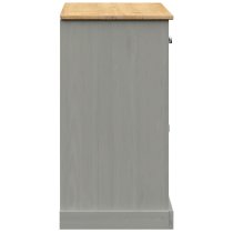 Vidor Wooden Sideboard With 3 Doors 3 Drawers In Grey Brown