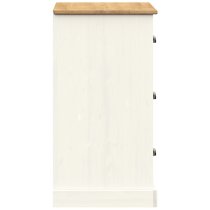 Vidor Wooden Sideboard With 1 Door 3 Drawers In White Brown