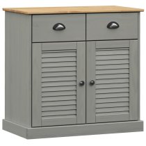 Vidor Wooden Sideboard With 2 Doors 2 Drawers In Grey Brown