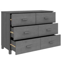 Hull Wooden Chest Of 6 Drawers In Dark Grey