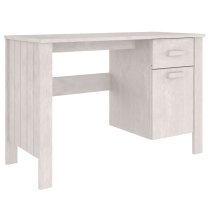 Hull Wooden Laptop Desk With 1 Door 1 Drawer In White