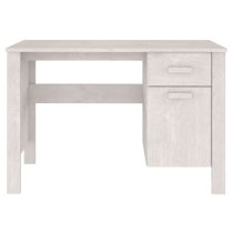 Hull Wooden Laptop Desk With 1 Door 1 Drawer In White