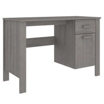 Hull Wooden Laptop Desk With 1 Door 1 Drawer In Light Grey