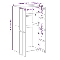 Hull Wooden Wardrobe With 2 Doors In White