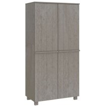 Hull Wooden Wardrobe With 2 Doors In Light Grey