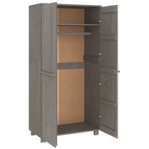 Hull Wooden Wardrobe With 2 Doors In Light Grey