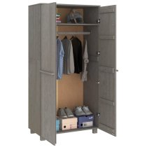 Hull Wooden Wardrobe With 2 Doors In Light Grey