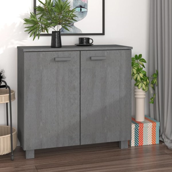 Hull Wooden Storage Cabinet With 2 Doors In Dark Grey