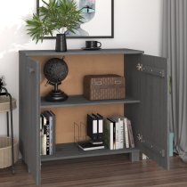 Hull Wooden Storage Cabinet With 2 Doors In Dark Grey