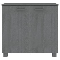 Hull Wooden Storage Cabinet With 2 Doors In Dark Grey