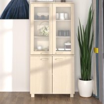 Hull Wooden Display Cabinet With 4 Doors In Brown