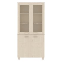 Hull Wooden Display Cabinet With 4 Doors In Brown