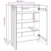 Hull Wooden Shoe Storage Cabinet 2 Doors In White