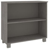 Hull Wooden Bookcase With 2 Shelf In Light Grey