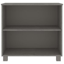 Hull Wooden Bookcase With 2 Shelf In Light Grey