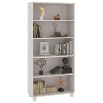 Hull Wooden Bookcase With 5 Shelves In White