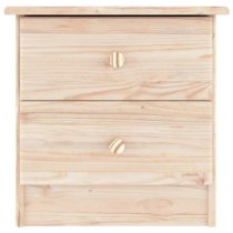 Akron Wooden Bedside Cabinet With 2 Drawer In Natural