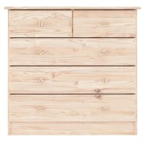 Akron Wooden Chest Of 5 Drawers In Natural