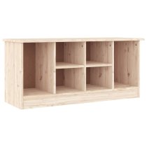 Akron Wooden Shoe Storage Bench With 6 Shelves In Natural