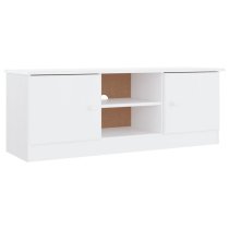 Akron Wooden TV Stand With 2 Doors In White