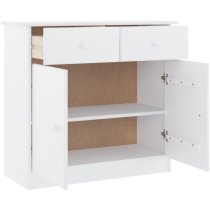 Akron Wooden Sideboard With 2 Doors 2 Drawers In White