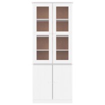 Akron Wooden Display Cabinet With 4 Doors In White