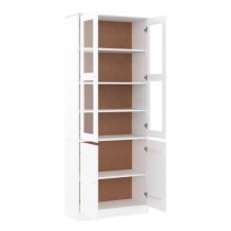 Akron Wooden Display Cabinet With 4 Doors In White