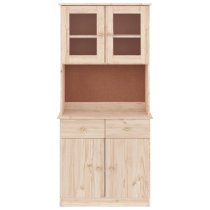 Akron Wooden Display Cabinet With 4 Doors Wide In Natural