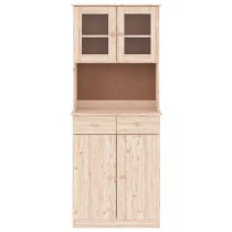 Akron Wooden Display Cabinet With 4 Doors Tall In Natural