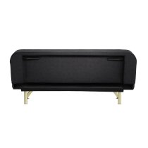 Burlington Velvet Sofa Bed With Gold Legs In Black