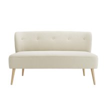 Burlington Fabric Sofa Bed With Black Legs In Ivory