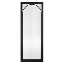 Melrose 1981mm X 762mm Reeded Glass Internal Door In Black Frame