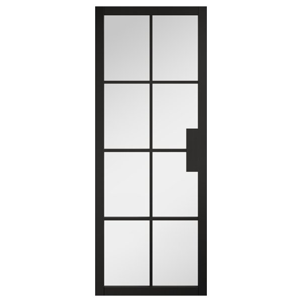 Malvern 1981mm X 762mm Clear Glazed Glass In Black