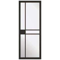 Greenwich 1981mm X 610mm Clear Glazed Internal Door In Black