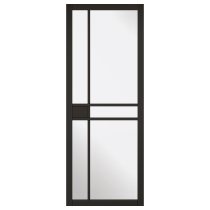 Greenwich 2040mm X 826mm Clear Glazed Internal Door In Black