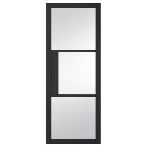 Tribeca 1981mm X 610mm 3L Clear Glazed Internal Door In Black