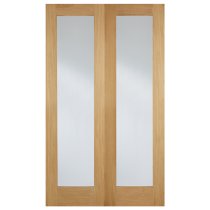 Hemlock 1981mm X 1219mm Clear Internal Door Pair In Oak