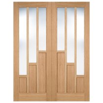 Coventry 1981mm X 1220mm Clear Glass Internal Door Pair In Oak